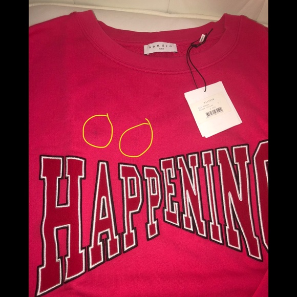 Sandro Paris “Happening” Sweater, $250 (+ $24 CA tax) Sz 3 (L/XL) n Fuchsia, Red - Picture 16 of 16